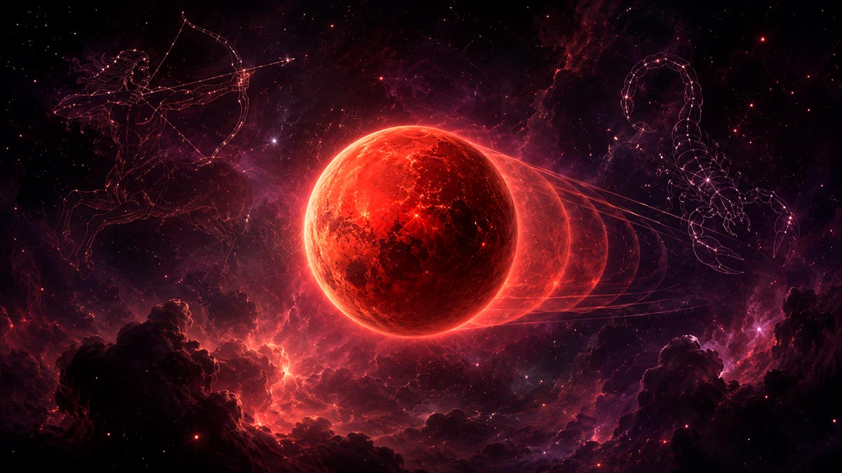 Mars rückläufig 2026: Der rote Planet im Rückwärtsgang zwischen Schütze und Skorpion